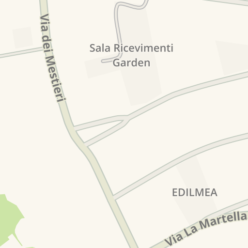 Waze livemap driving directions to sala ricevimenti garden, matera ... Sala garden matera